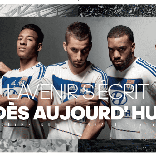 Image de l'article adidas présente les maillots 2015-2016 de l'Olympique Lyonnais