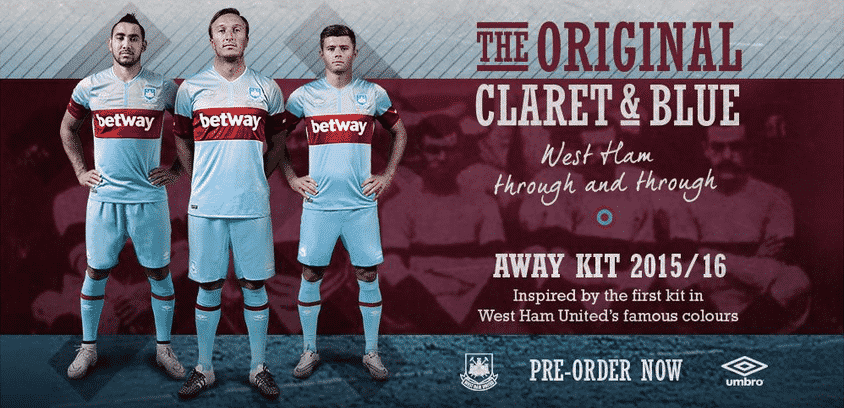 Maillot Domicile West Ham United 2016-17 Umbro Manches Longues Taille L - Occasion Bon état
