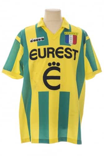 Maillot FC Nantes Kappa Jaune Supporter Canaris Football Taille XL Signé