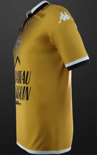 Maillot extérieur enfant ESTAC Troyes 2021/22 - blanc/bleu électrique