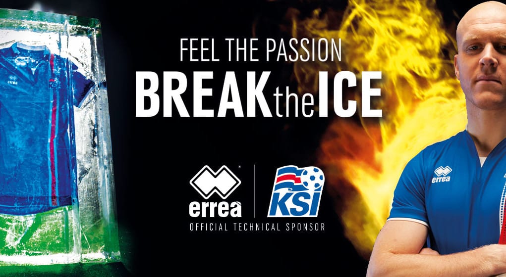 Maillot De Foot Errea Islande 2016/2017 Domicile - Taille S - Très Bon état