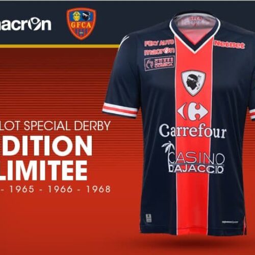 Image de l'article Macron dévoile un maillot spécial du Gazélec pour le derby