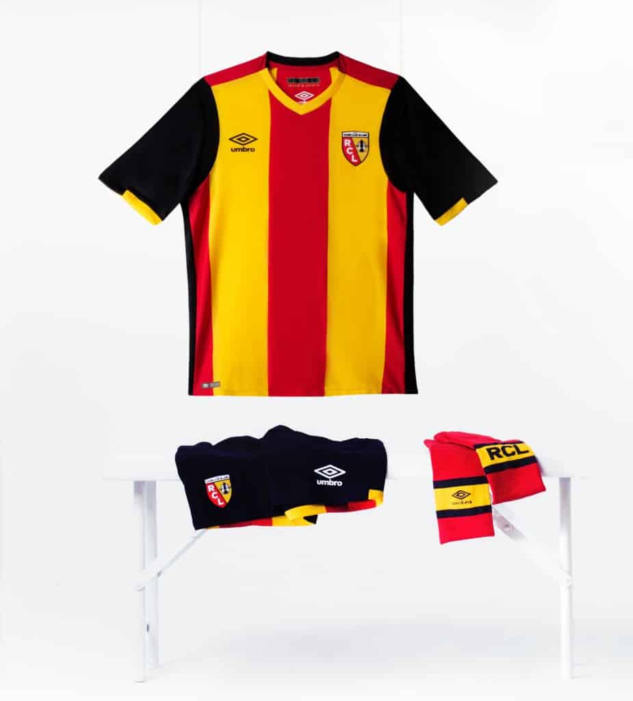Maillot extérieur de football de clubs français RC Lens