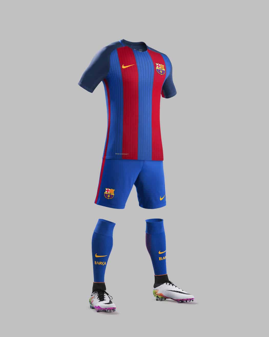 Maillot Extérieur FC Barcelone 2016/2017 - Neymar JR #11, Taille 2XL, Violet, Occasion