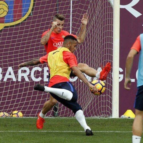 Image de l'article Neymar en chaussures masquées à l'entraînement avec le FC Barcelone