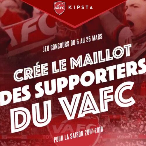 Image de l'article Supporters du VAFC : à vous de créer le troisième maillot de la saison 2017-2018 avec Kipsta