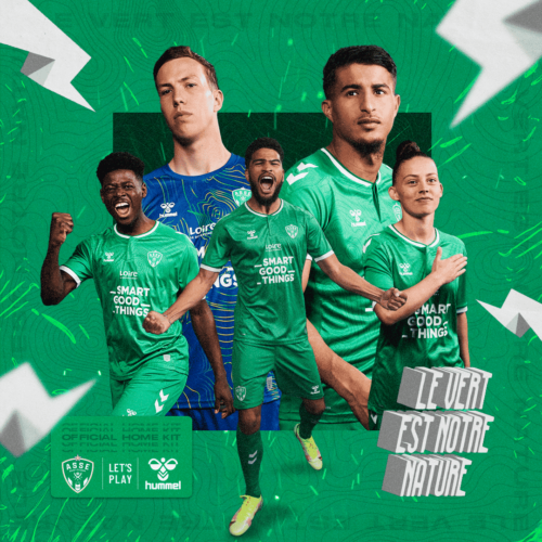Image de l'article Les maillots de Saint-Etienne 2022-2023, officialisés par hummel