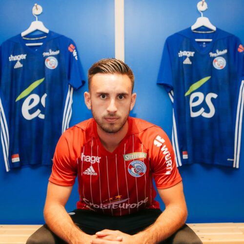 Image de l'article adidas présente les maillots 2018-2019 du RC Strasbourg