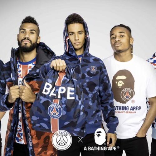 Image de l'article Le PSG et BAPE dévoilent une collection capsule limitée