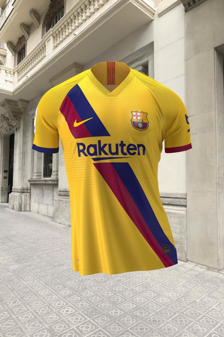 Maillot Extérieur FC Barcelone 2019/20 - Taille XXL - Occasion - Nike - Jaune