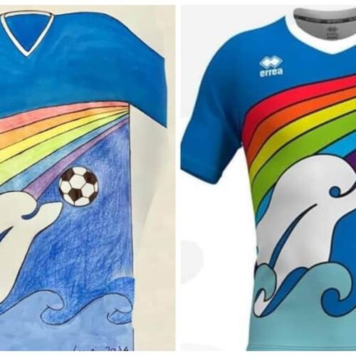 Image de l'article Un maillot imaginé par un enfant sera porté par les joueurs de Pescara