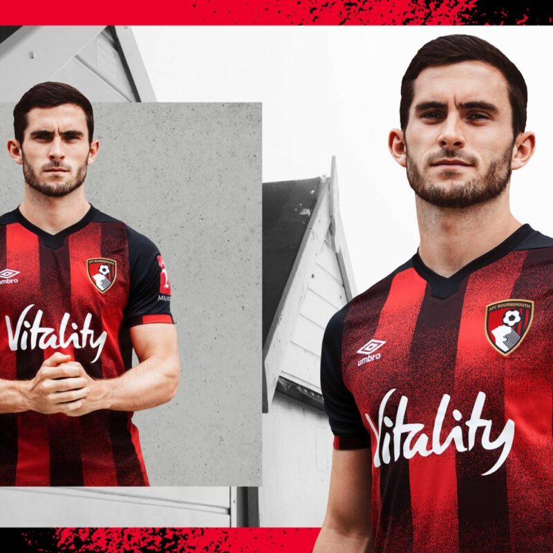 Maillot Domicile AFC Bournemouth Umbro - Saison 20/21 Rouge Et Noir