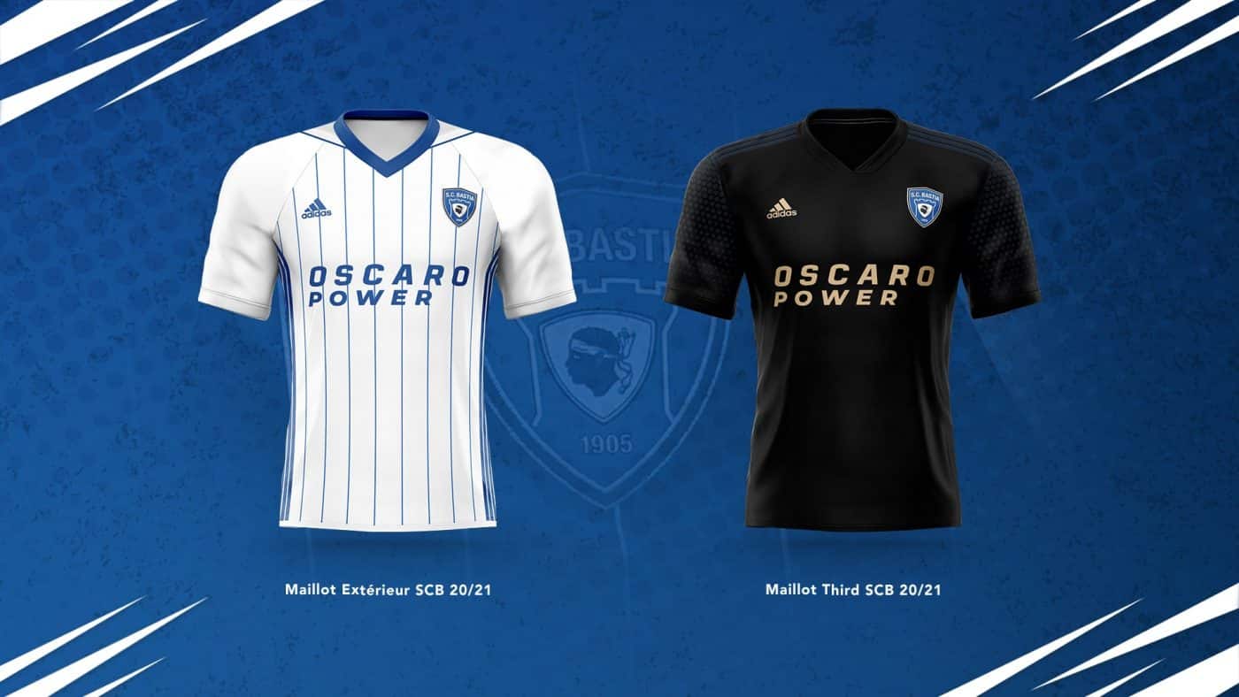 Maillot manche longue entraînement #23 Mehdi Méniri SC Bastia #21 saison 2006-20 3666350932384