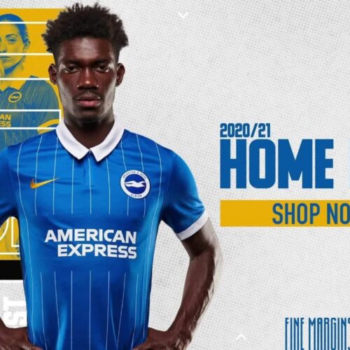 Image de l'article Nike et Brighton officialisent les maillots 2020-2021