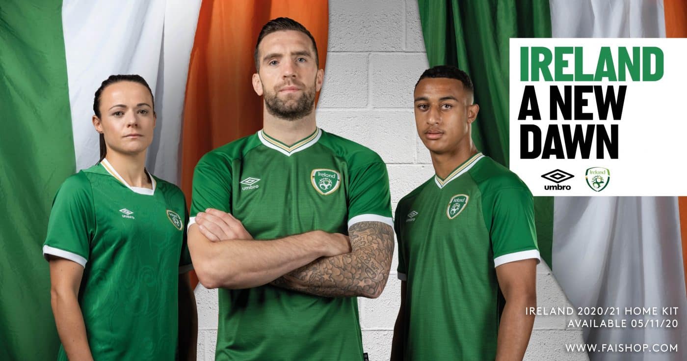Maillot De Football Vintage République D'Irlande 2003-2004 Domicile - Umbro, Taille L, Vert