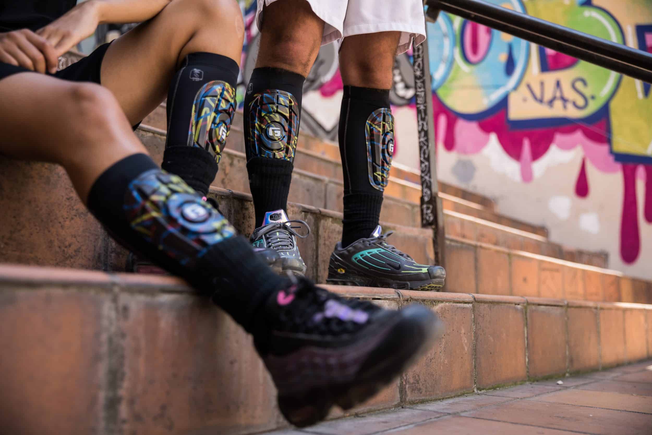 Un protège-tibia G-Form inspiré du graffiti - footpack.