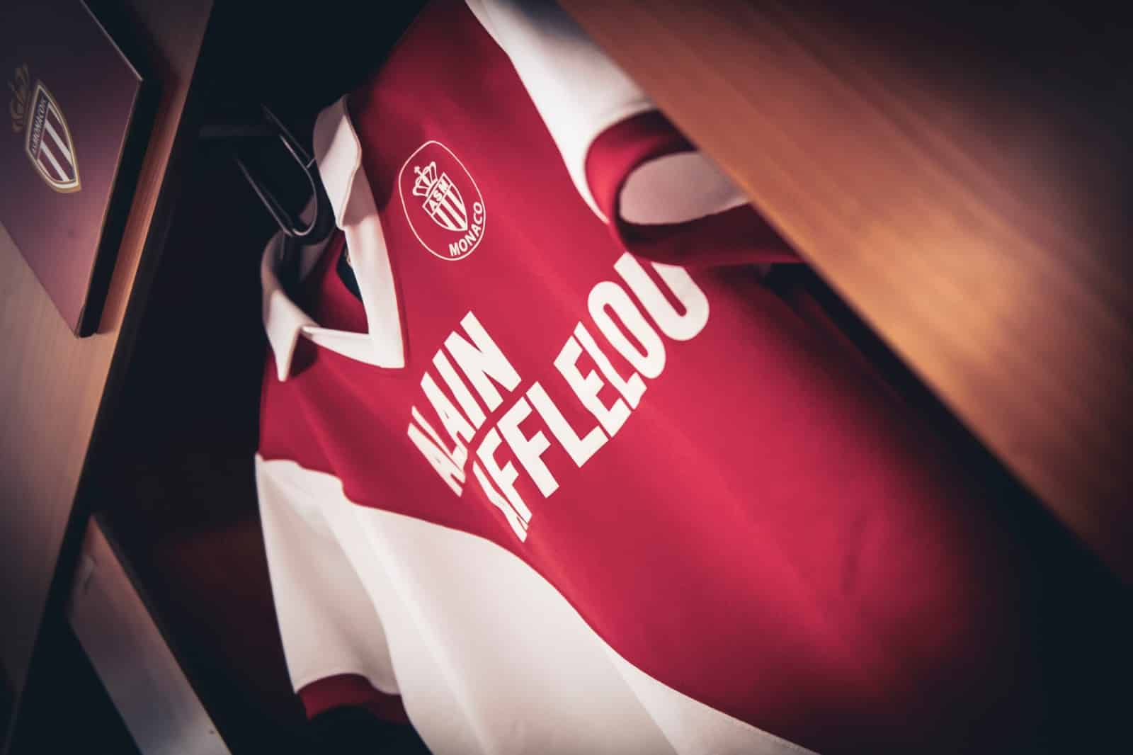 Maglia AS Monaco Stagione 1987-1988, Maniche Lunghe, Marca Puma, Taglia L - Colore Bianco, Per Uomo