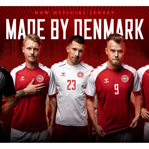 Image de l'article Les maillots du Danemark de l'Euro 2020 dévoilés par hummel