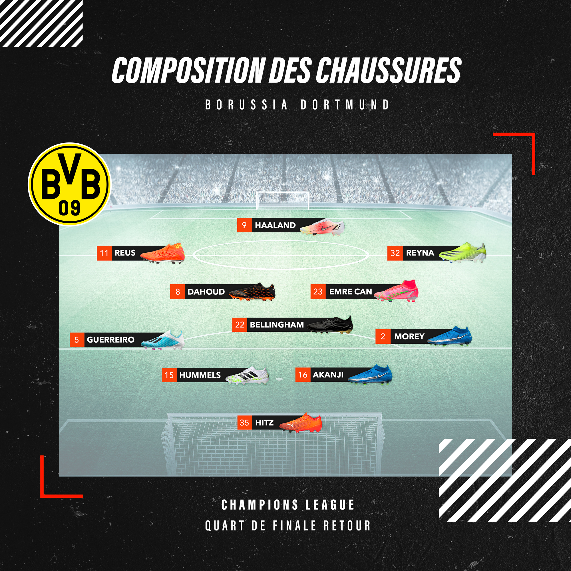 Compo Borussia Dortmund crampons