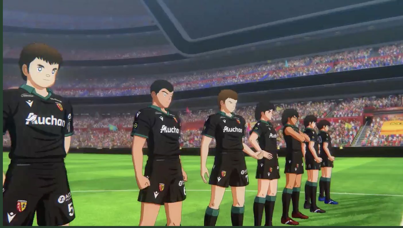 Maillot RC Lens Captain Tsubasa : Rise of New Champions.