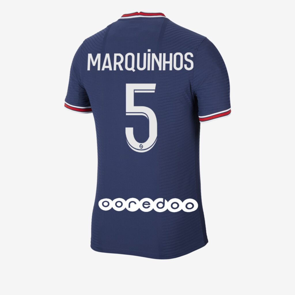 Flocage officiel PSG Ligue 1 home 2023/24 N° 2 Hakimi (blanc/rouge