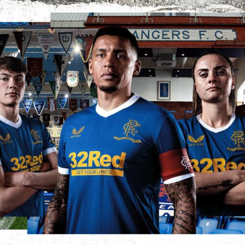 Image de l'article Les maillots du Rangers FC 2021-2022 officialisés par Castore