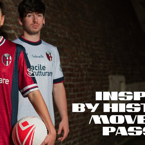 Image de l'article Les maillots de Bologne 2021-2022 lancés par Macron