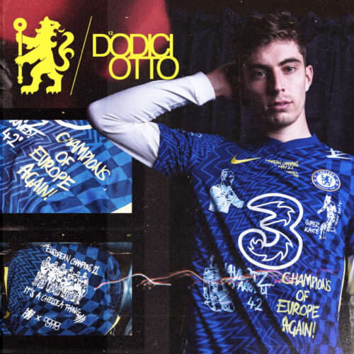 Image de l'article Chelsea réalise un maillot collector en hommage à la C1 gagnée la saison dernière