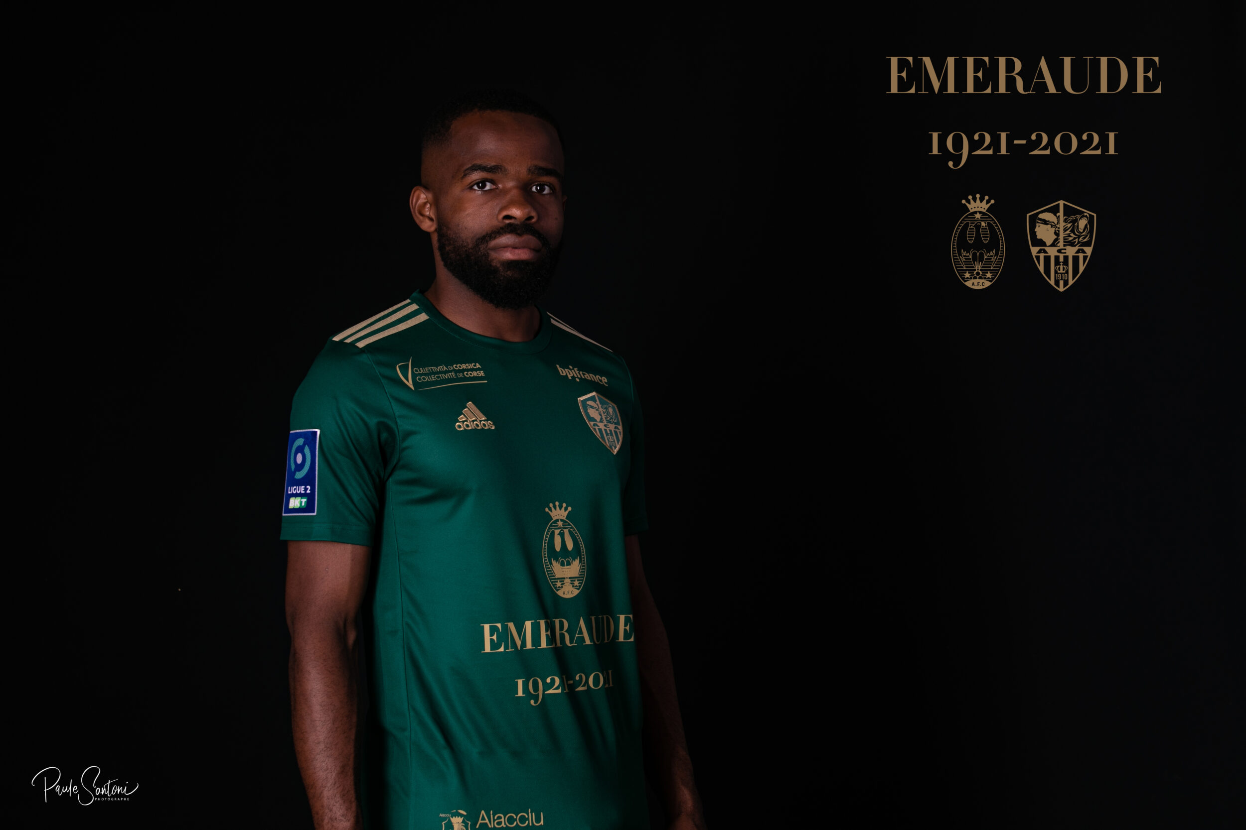 Maillot AC Ajaccio vert Emeraude François Coty