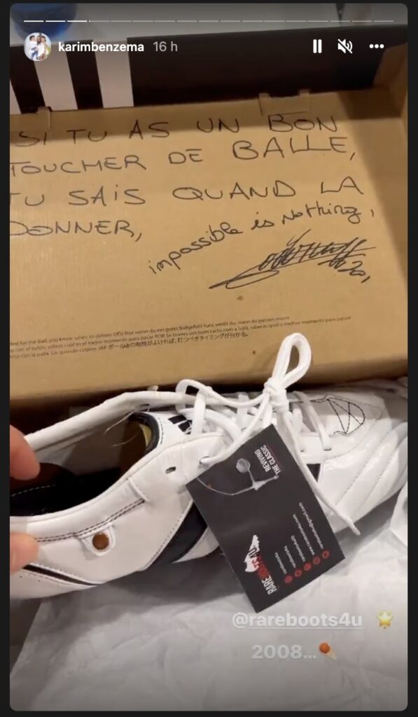 chaussure de benzema