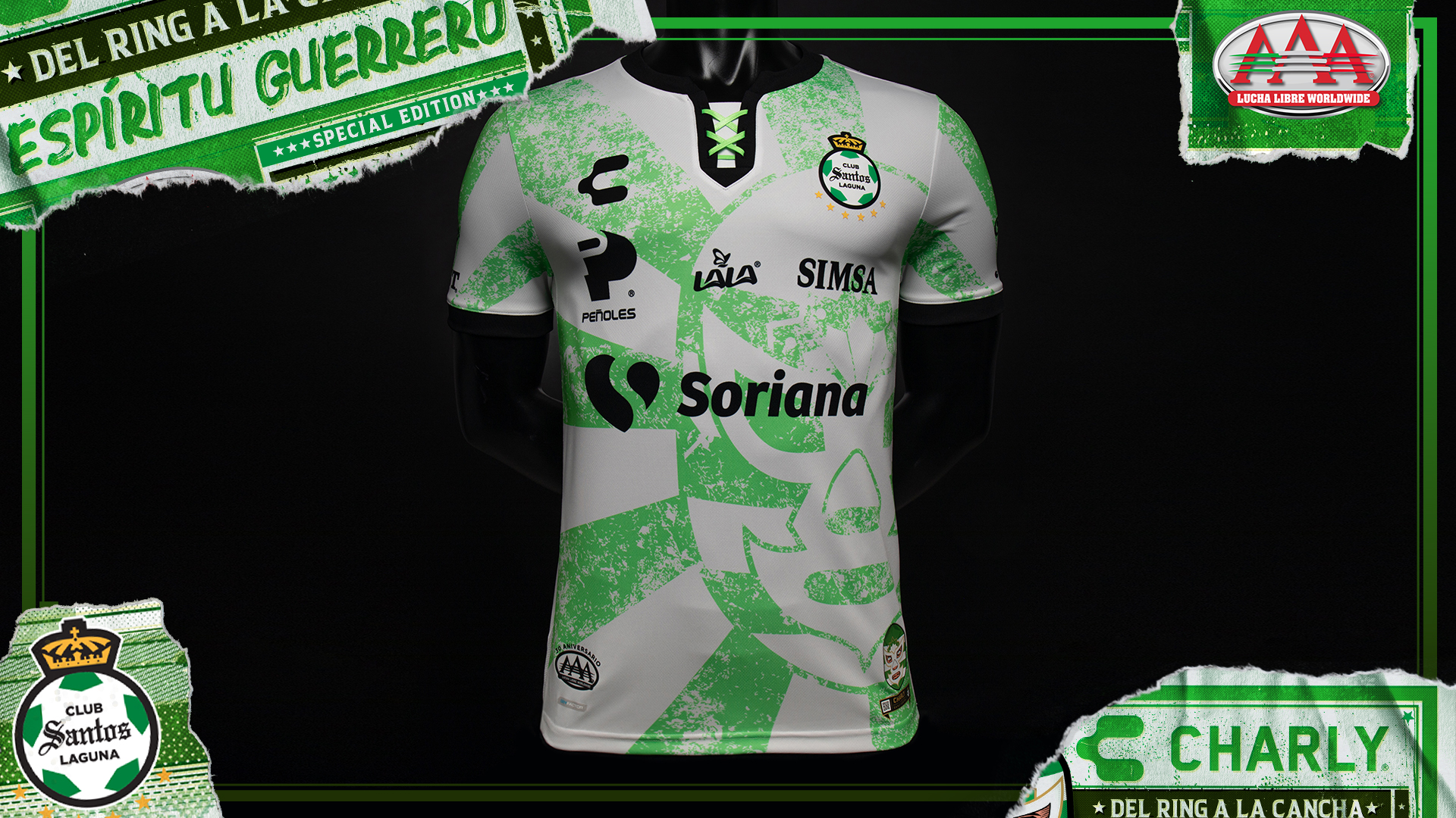 Maillot football mexicain - Lucha Libre - Charly Futbol