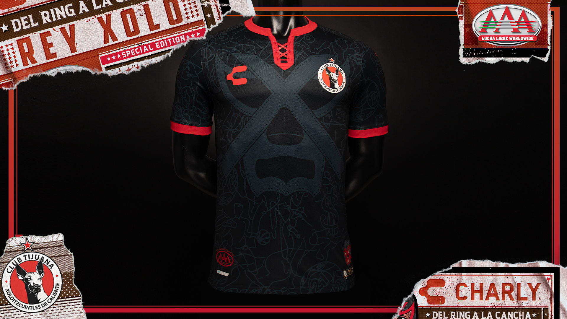 Maillot football mexicain - Lucha Libre - Charly Futbol