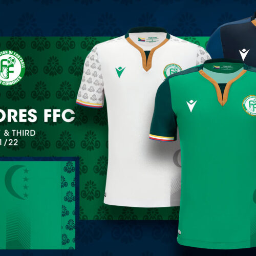 Image de l'article Macron présente les maillots des Comores pour la CAN 2021