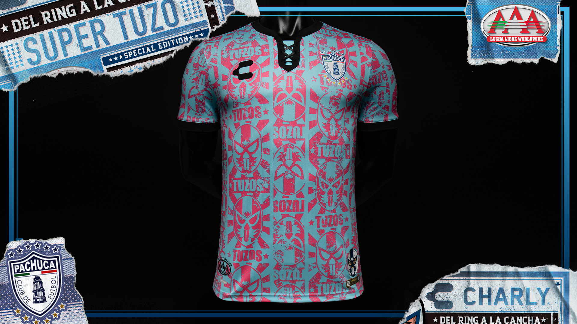 Maillot football mexicain - Lucha Libre - Charly Futbol