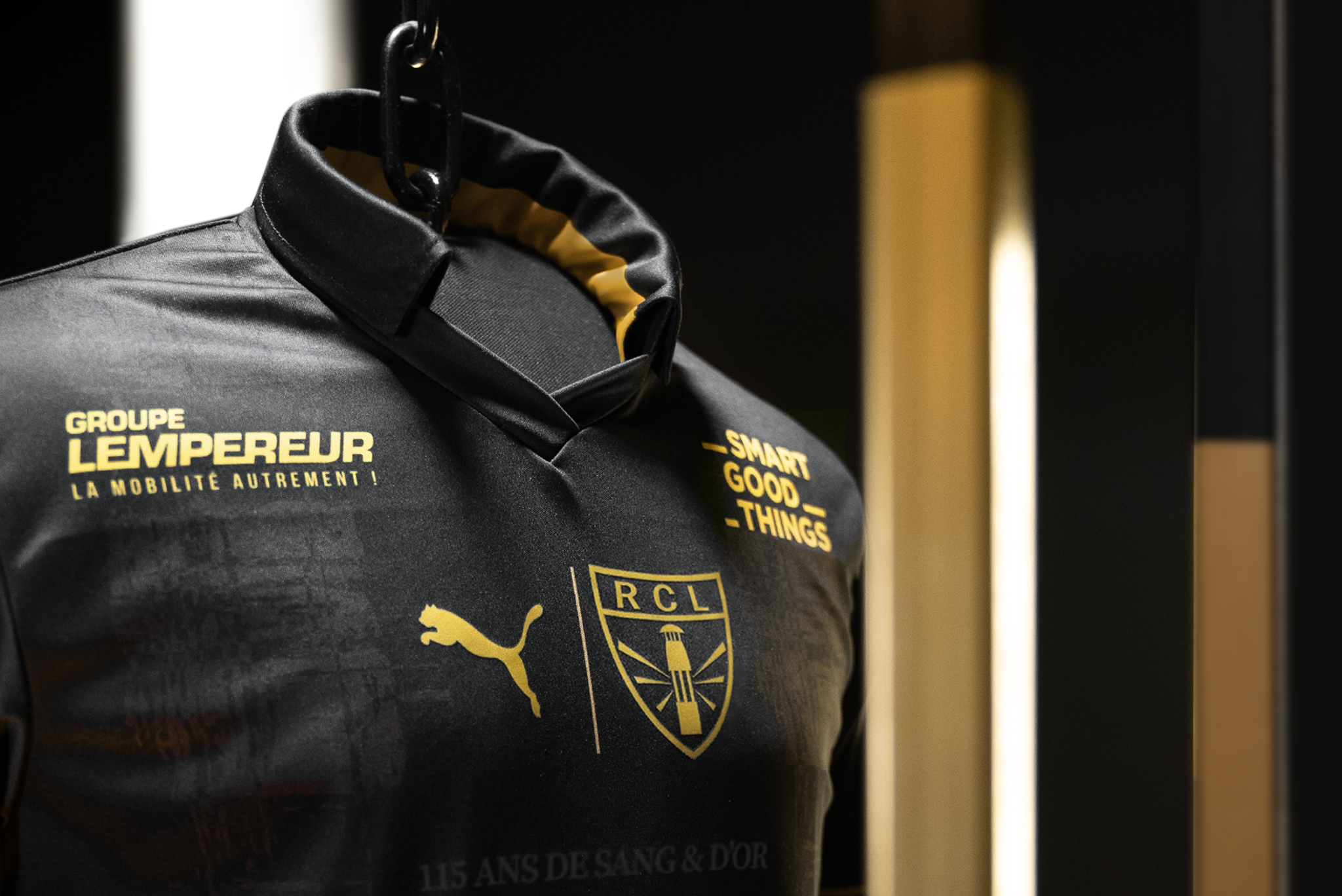 Maillot RC Lens noir/or Sainte-Barbe PUMA