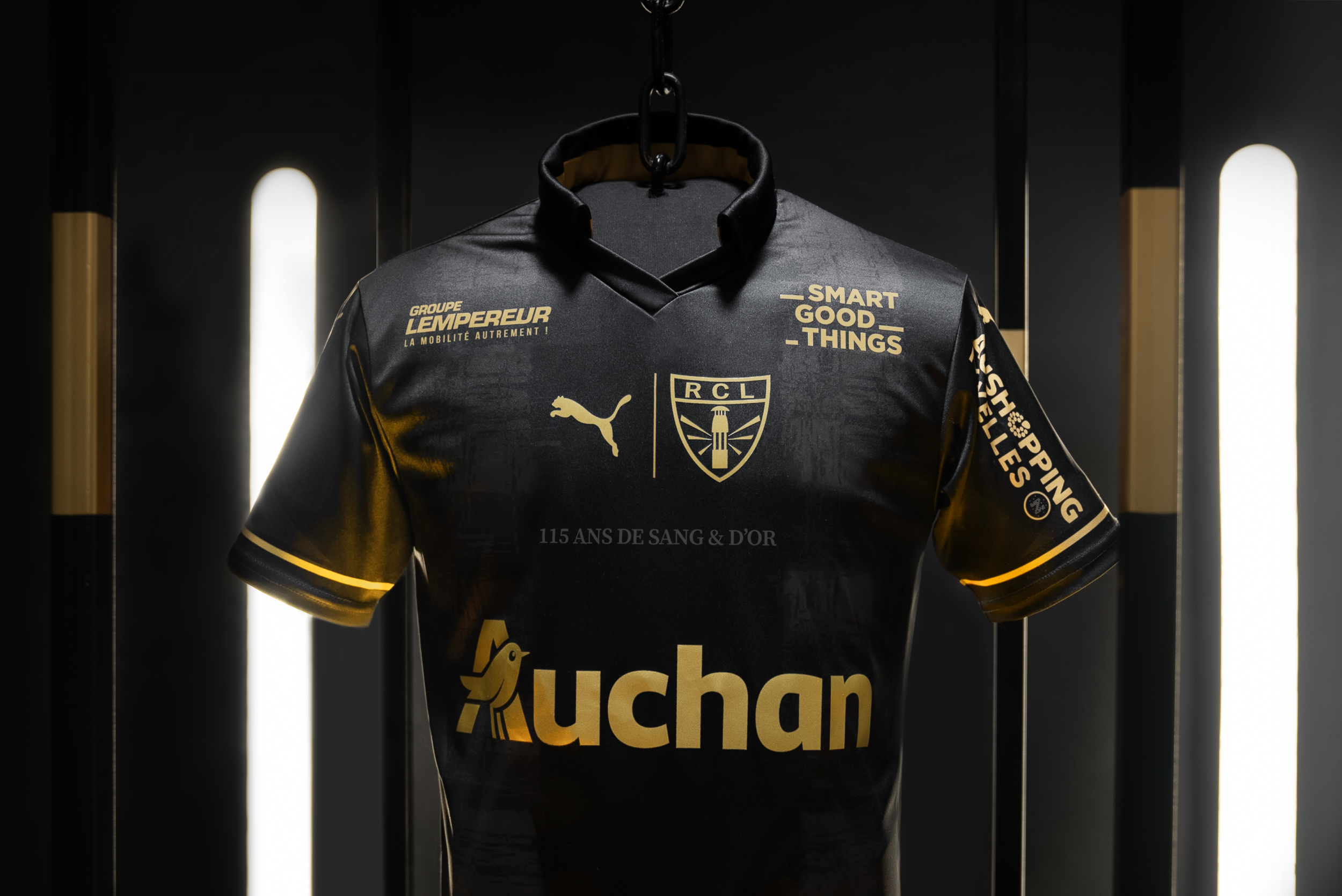 Maillot RC Lens noir/or Sainte-Barbe PUMA