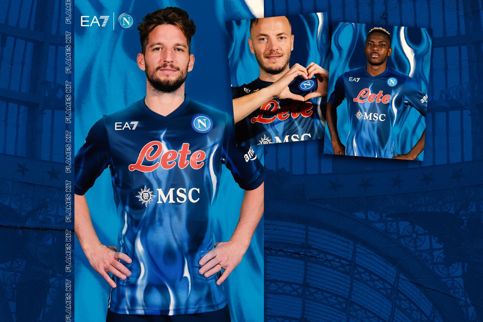 Maillot Napoli janvier 2022 Flames kit