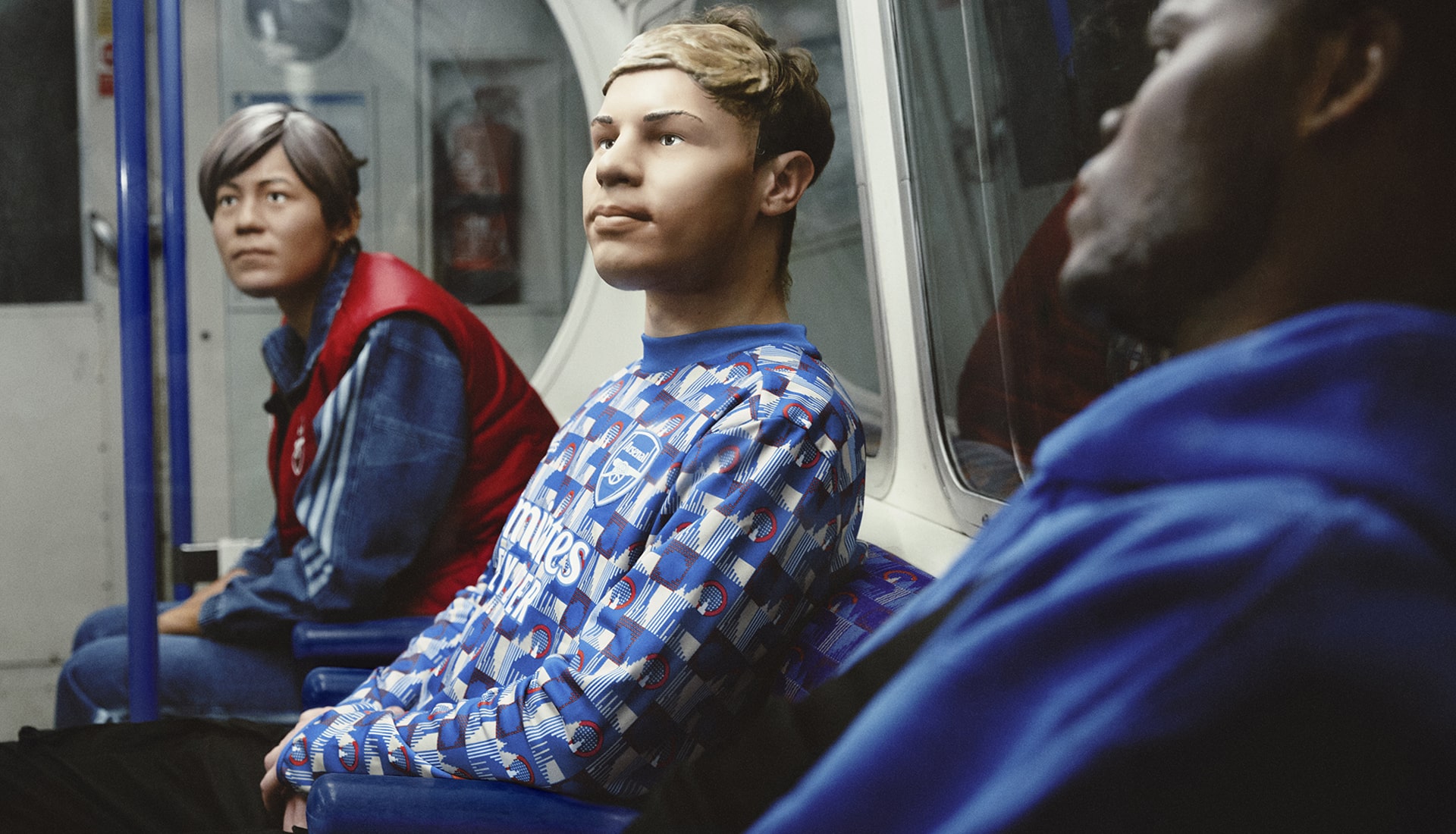 Maillot Pré-match Arsenal métro de Londres