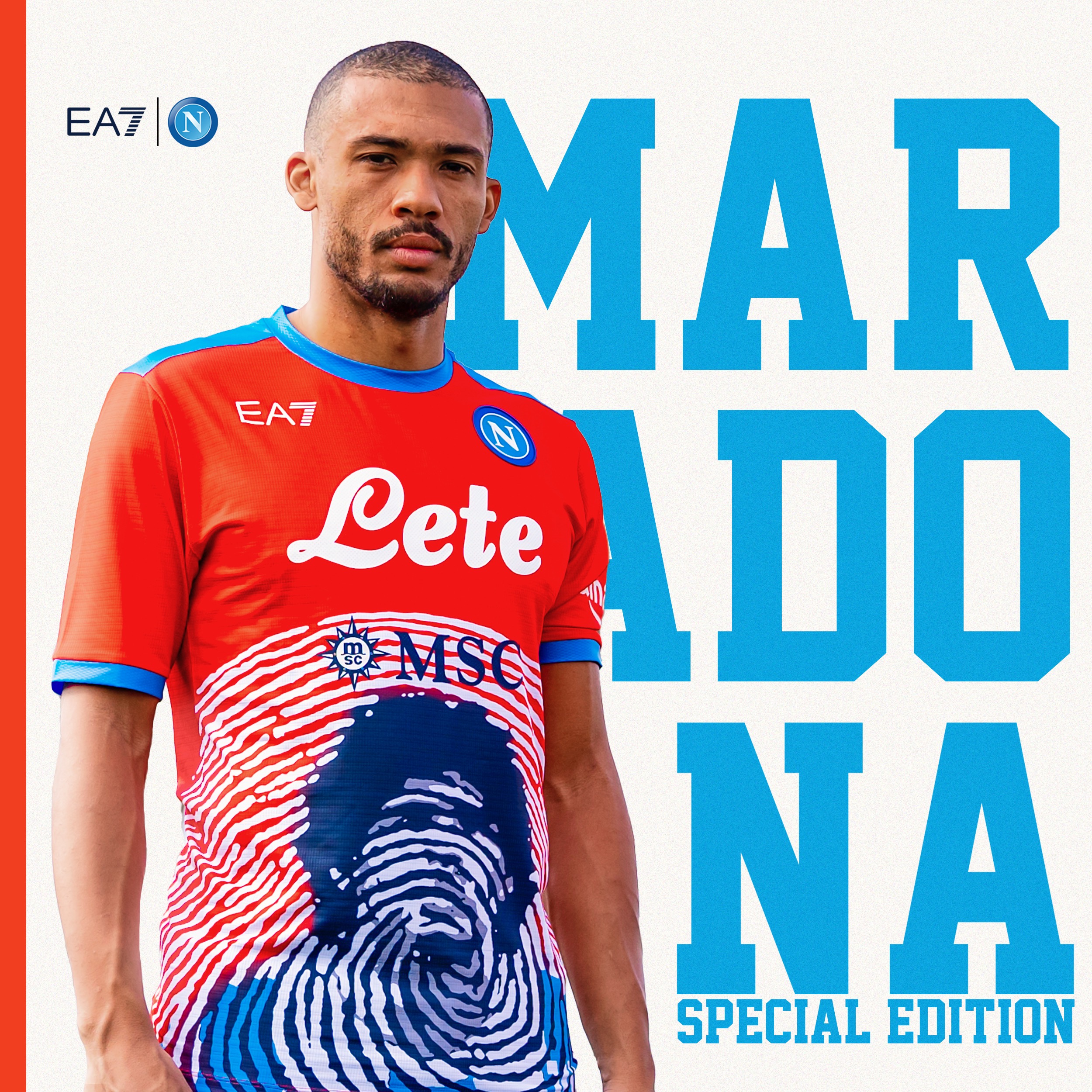 Maillot Naples Maradona rouge - AC Milan