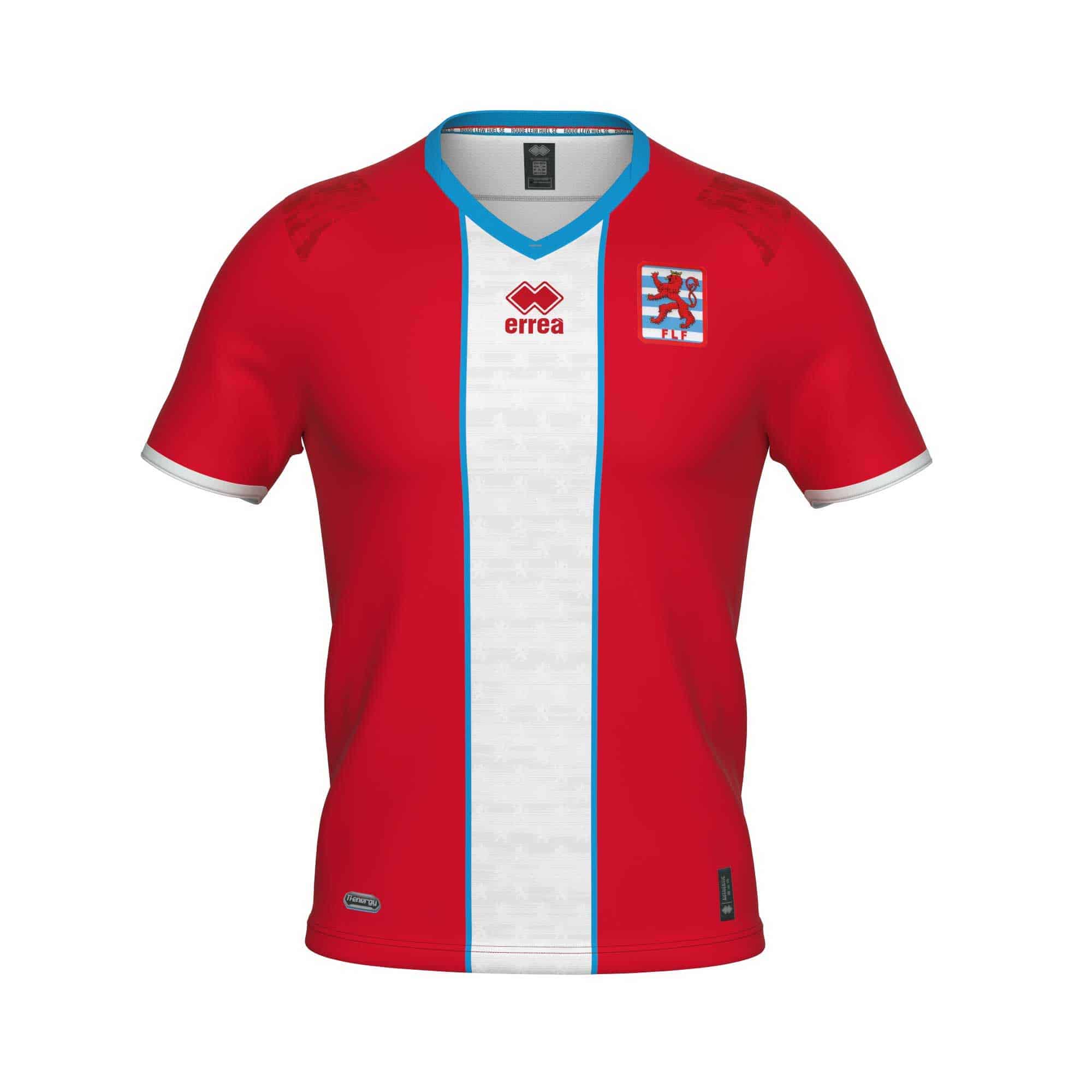 maillot luxembourg 2022 errea domicile