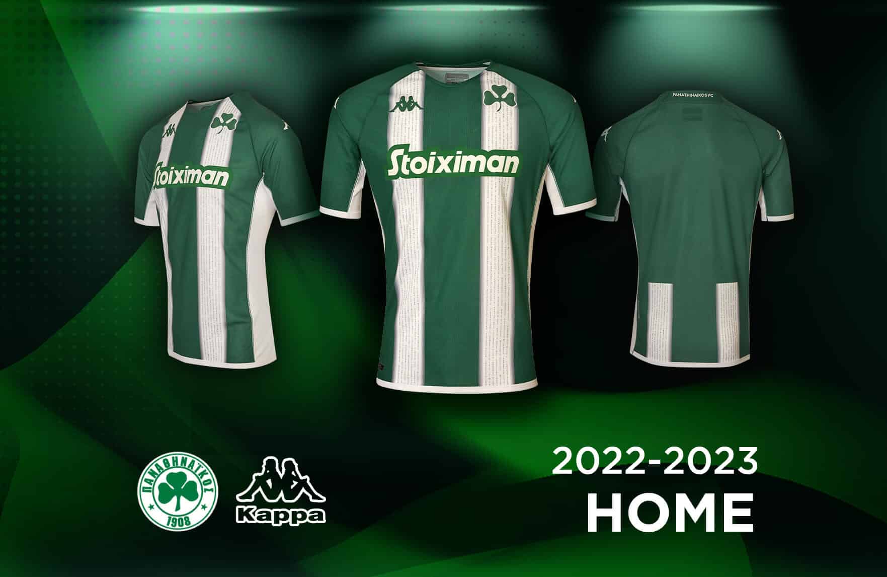 maillot Panathinaikos 2022 2023 domicile kappa