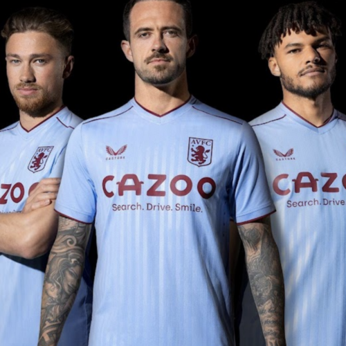 Image de l'article Le maillot extérieur d'Aston Villa présenté par Castore