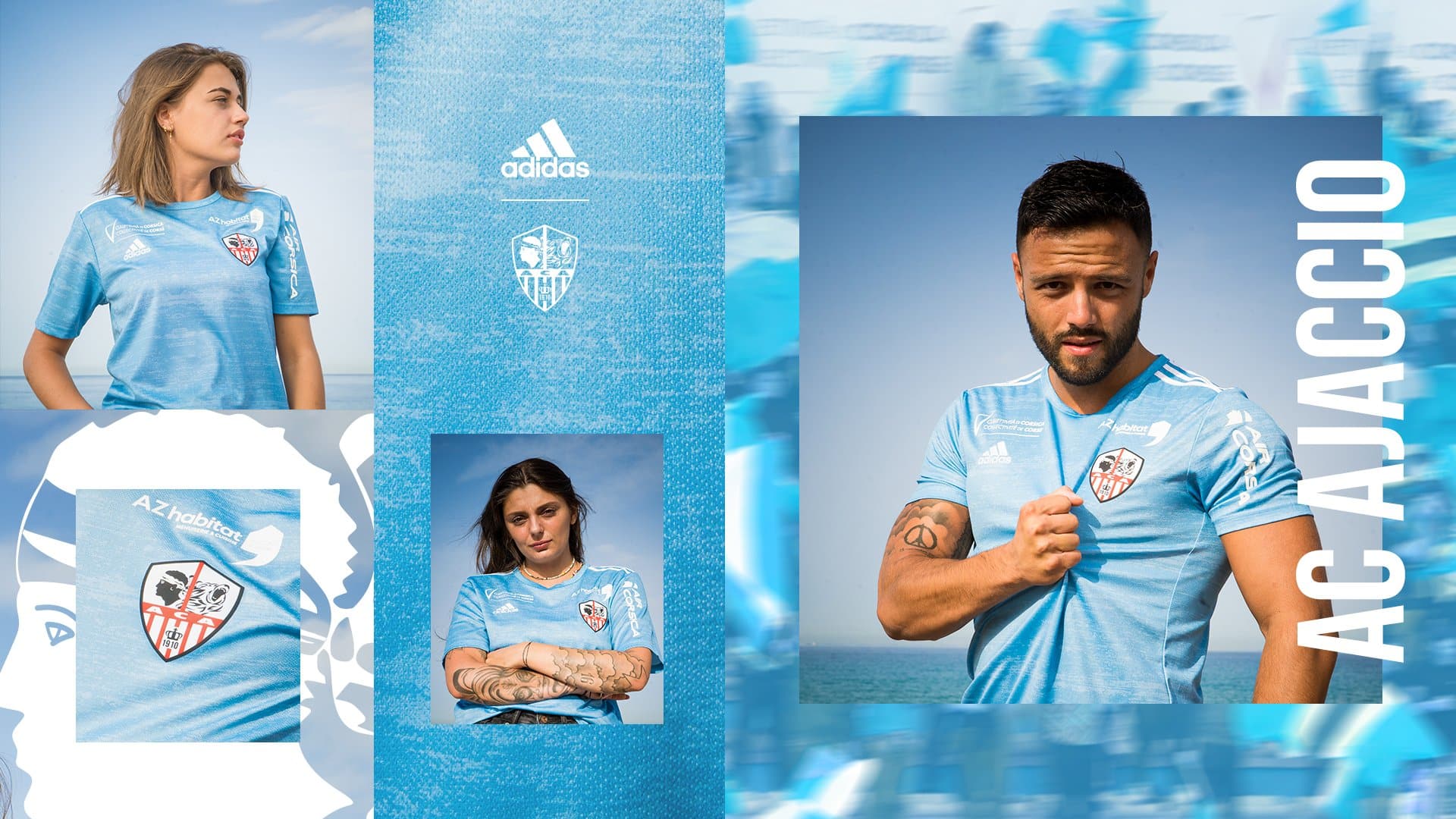 maillot ajaccio 2022 2023 exterieur