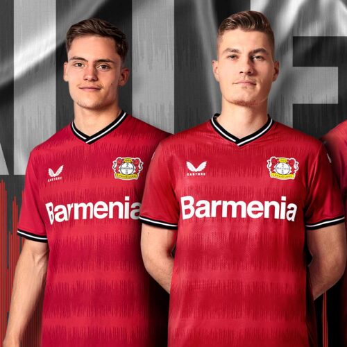 Image de l'article Castore dévoile ses premiers maillots pour le Bayer Leverkusen