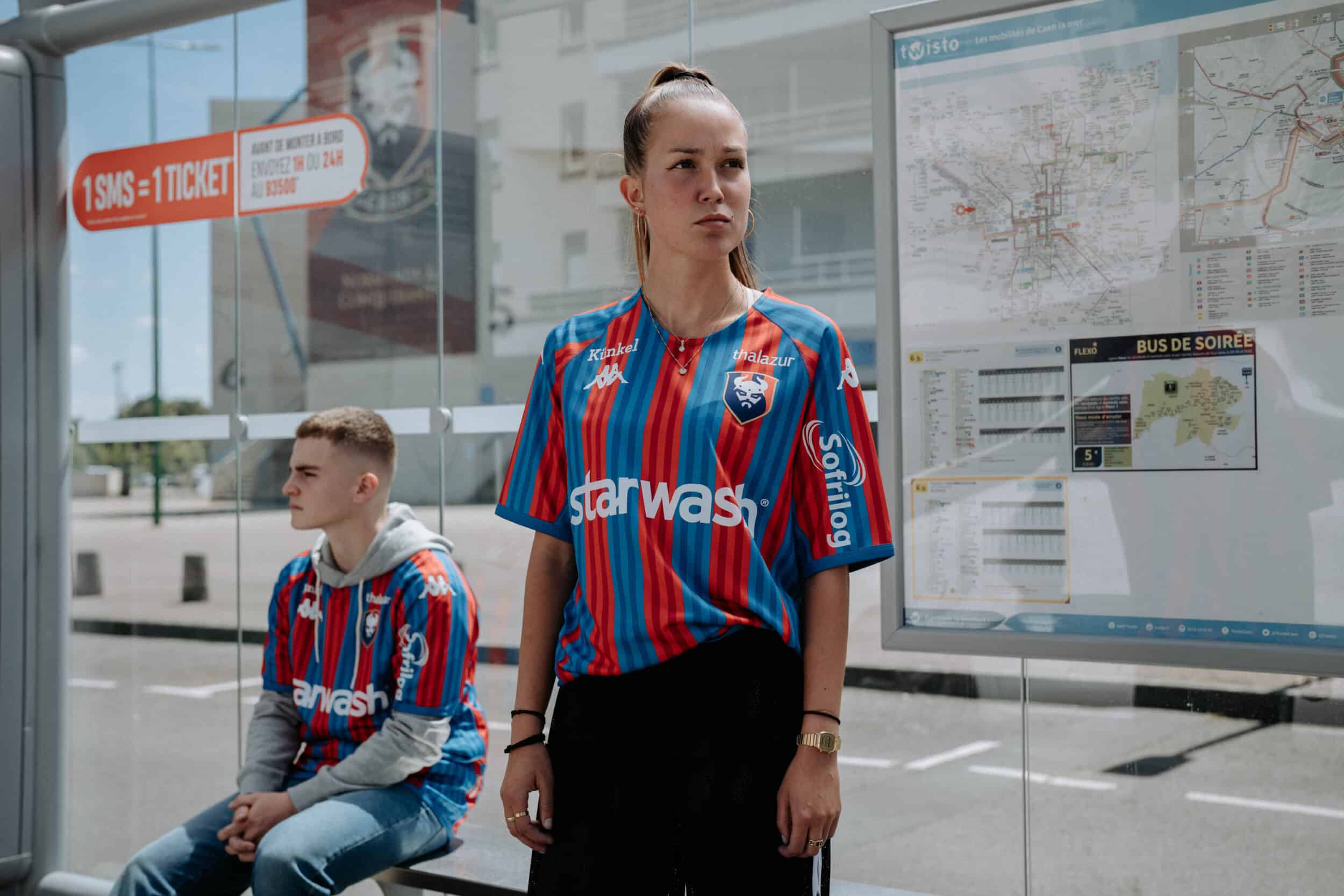 maillot caen 2022 2023 domicile kappa