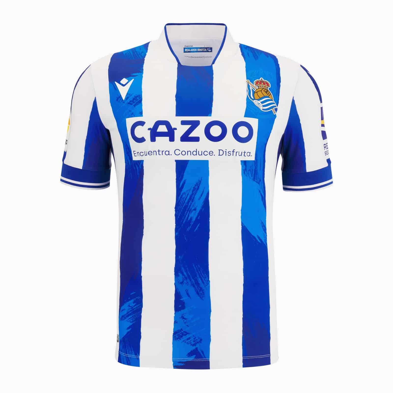 maillot real sociedad 2022 2023 domicile macron