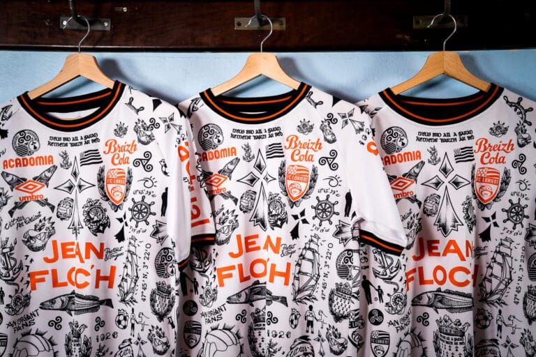 Maillot porté F.C LORIENT Bretagne Errea match worn shirt