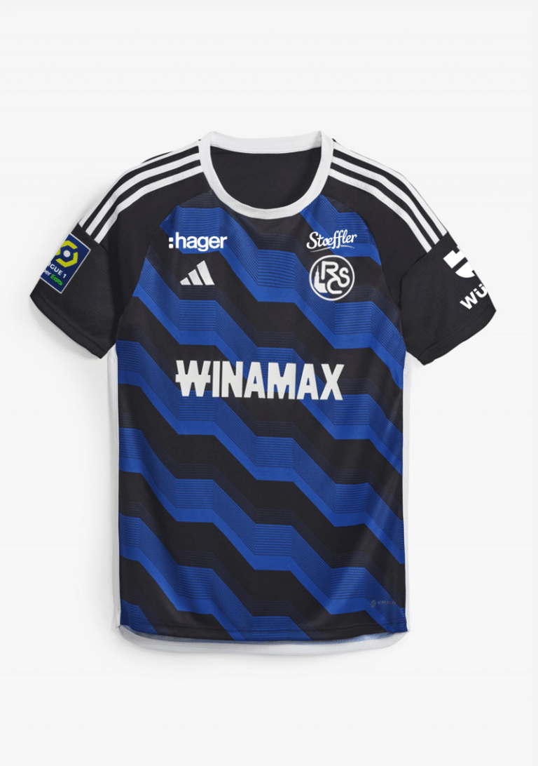 Maillot RC Strasbourg Domicile 2023-2024 - Adidas Bleu Taille M - Neuf Avec étiquettes