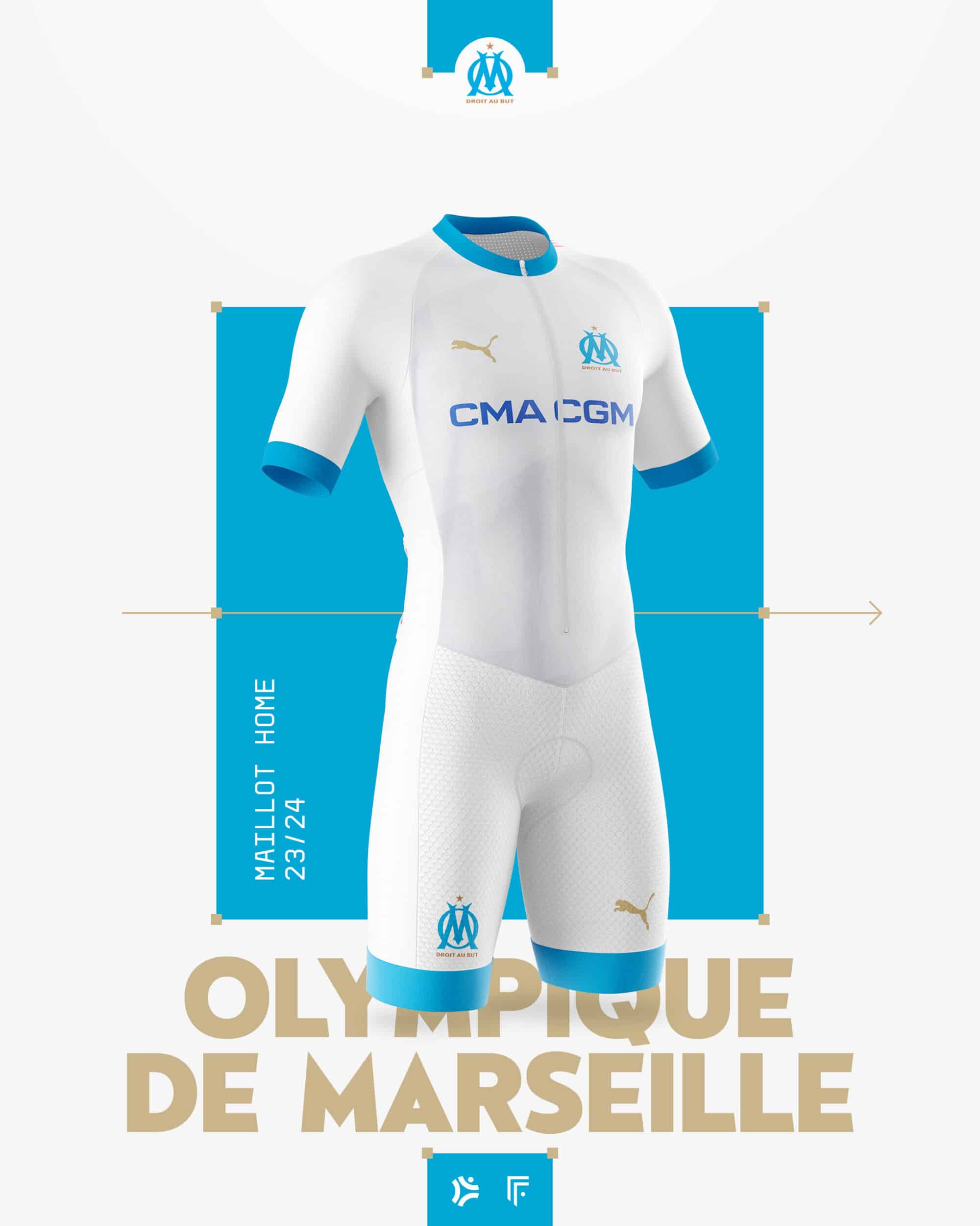 maillot velo marseille om foot