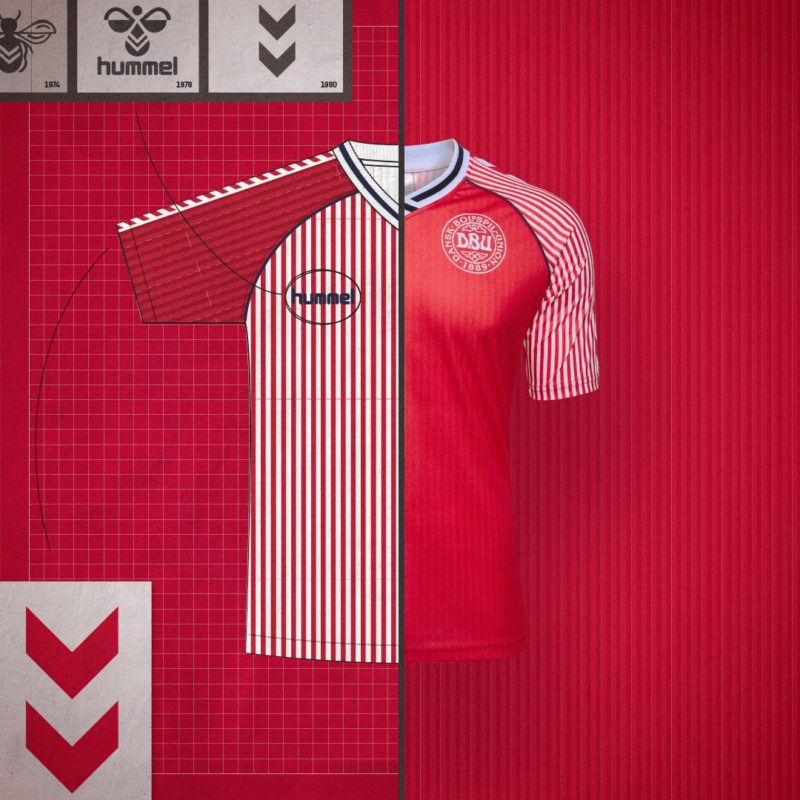 maillot danemark 1986 hummel